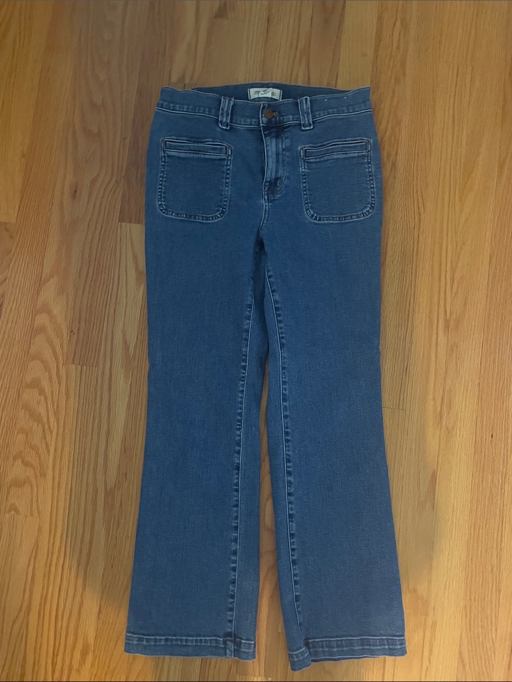 Madewell Blue Flared Front-Pocket Jeans